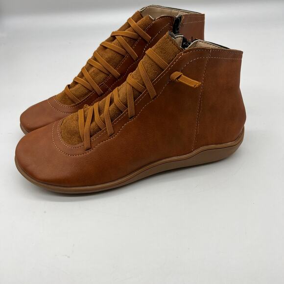 Ankle Boots Round Toe Casual Comfortable Lightweight Side Zipper Size 9.5US/41CN - Picture 3 of 16